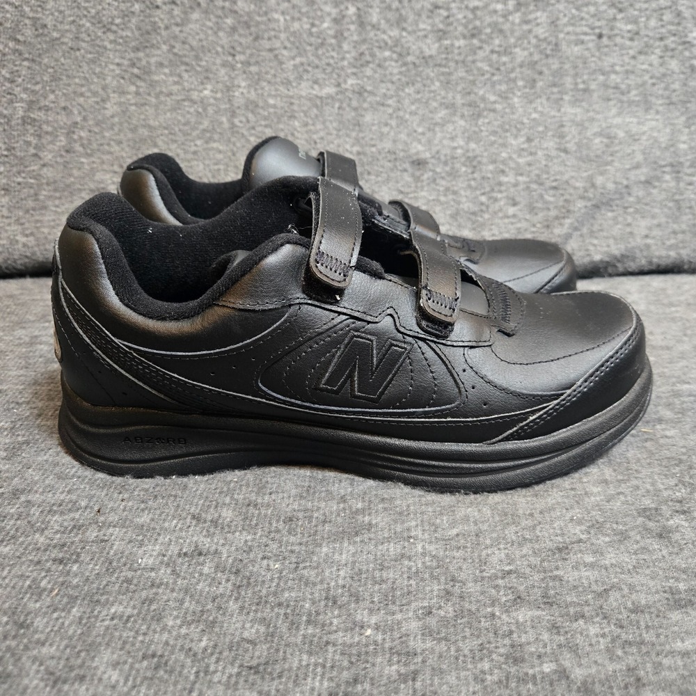 Women New Balance 557 Walking‎ Shoes Sneaker DLS-2 Black Strap Closure Sz 9.5